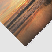 桟橋のビーチの日没 薄葉紙 (詳細)