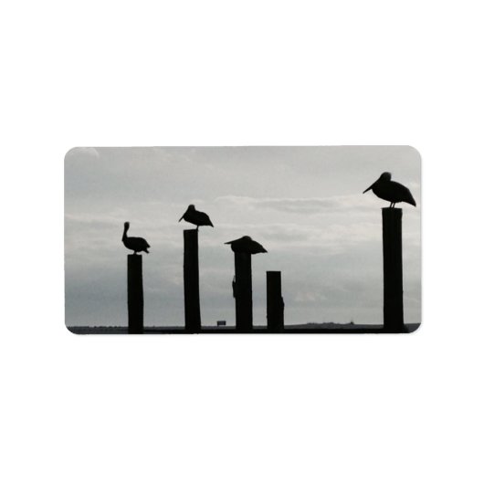 桟橋のペリカン ラベル (正面)