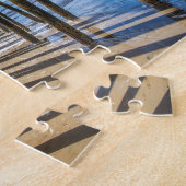 桟橋のポスターの下からの海の表示 ジグソーパズル (側面)