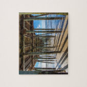 桟橋のポスターの下からの海の表示 ジグソーパズル (縦)