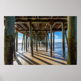 桟橋のポスターの下からの海の表示 ポスター