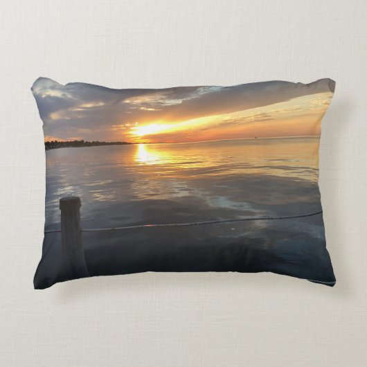 桟橋の夕日 アクセントクッション (正面)