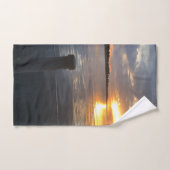 桟橋の夕日 バスタオルセット (ハンドタオル)