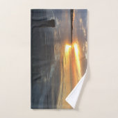 桟橋の夕日 バスタオルセット (ハンドタオル)