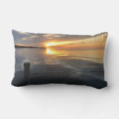桟橋の夕日 ランバークッション (裏面)