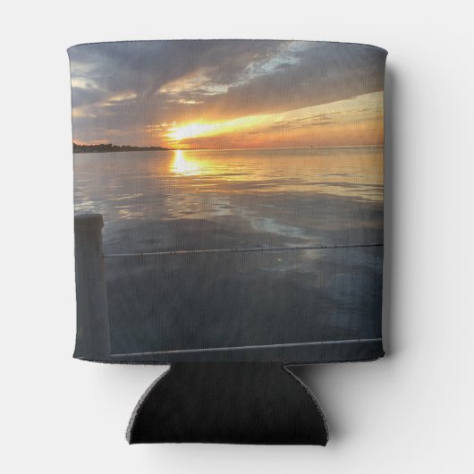 桟橋の夕日 缶クーラー (裏面)