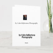 桟橋の木の反射のクリスマスカード シーズンカード (裏面)