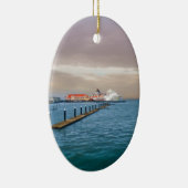 桟橋の遊航船 セラミックオーナメント (右)