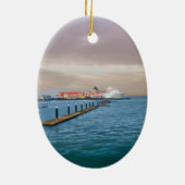 桟橋の遊航船 セラミックオーナメント (裏面)
