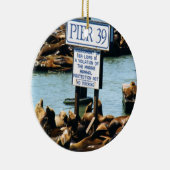 桟橋39のアシカのオーナメント セラミックオーナメント (右)