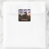 桟橋39海獅子像#4ステッカー スクエアシール (バッグ)