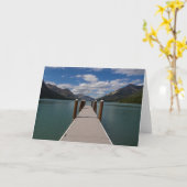 桟橋 カード (黄色い花)