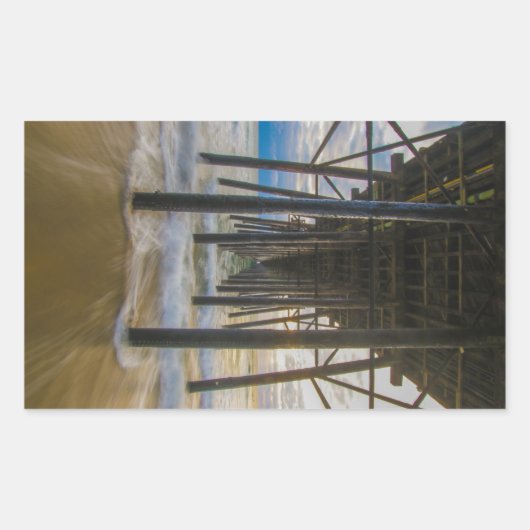 桟橋 長方形シール (正面)