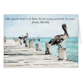 桟橋、Psの136:25のカードペリカン