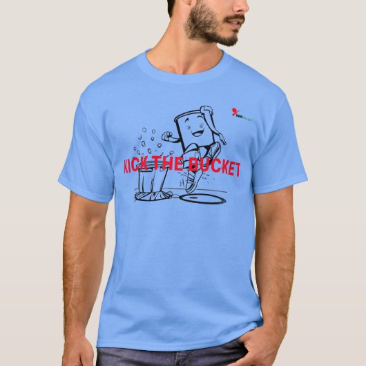 "桶を蹴る"Tシャツ | 面白いイディオム グラフィック Tシャツ (正面)