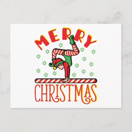 梁の体操小妖精や小人  ポストカード (正面)