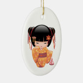梅こけし人形 – かわいい日本の芸者ガール セラミックオーナメント (右)