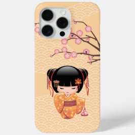 梅こけし人形 - 日本の桃の芸者さん iPhone 15 PRO MAXケース