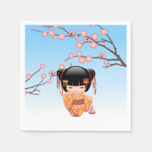 梅こけし人形 – 日本の芸者ガールブルー