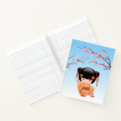 梅こけし人形 – 日本の芸者ガールブルー ノートブック (内部)