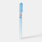 梅こけし人形 – 日本の芸者ガールブルー iPhone 15ケース (右側面)