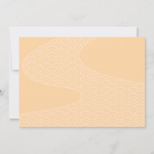 梅こけし人形 – 日本の芸者バースデーパーティー 招待状 (裏面)