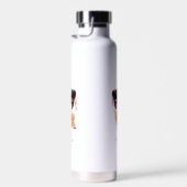 梅こけし人形 – 桃日本の芸者少女 ウォーターボトル (右面)