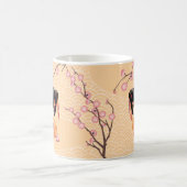 梅こけし人形 – 桃日本の芸者少女 コーヒーマグカップ (中央)