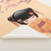 梅こけし人形 – 桃日本の芸者少女 シェルパブランケット (3/4)