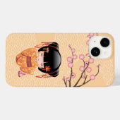 梅こけし人形 – 桃日本の芸者少女 Case-Mate iPhoneケース (裏面 (横))