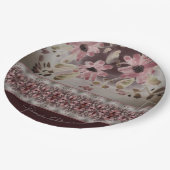 梅で設計されたフローラ ペーパープレート (アングル)