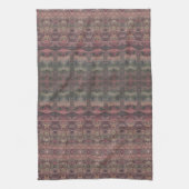 梅とバラ色のピンク キッチンタオル (縦)