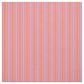 梅と珊瑚色ののストライプ模様 ファブリック (見本)