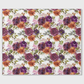 梅と生姜の花柄 ラッピングペーパー (フラット)