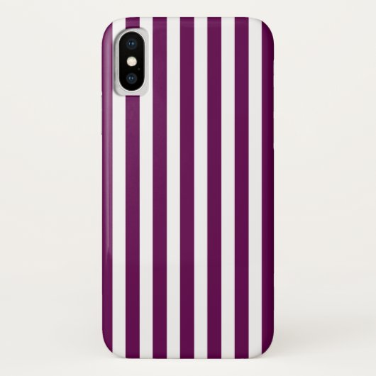 梅と白のキャンディストライプー Case-Mate iPhoneケース (裏面)