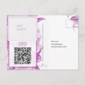 梅と白の結婚発表ポストカード 案内ポストカード (裏面)