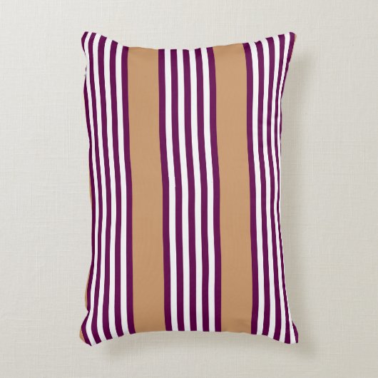 梅と白ストライプ五つ文様 アクセントクッション (正面(垂直))