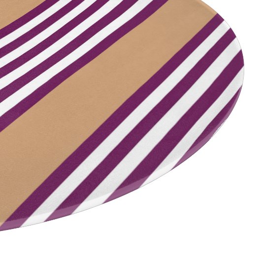 梅と白ストライプ五つ文様 カッティングボード (角)