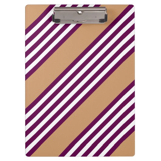 梅と白ストライプ五つ文様 クリップボード (正面)