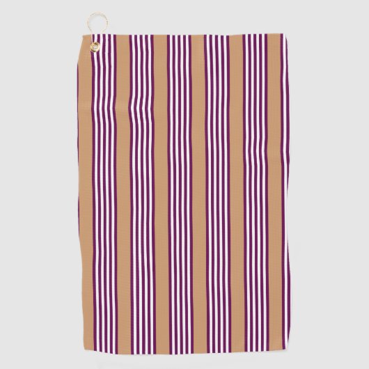 梅と白ストライプ五つ文様 ゴルフタオル (正面)