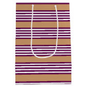 梅と白ストライプ五つ文様 ミディアムペーパーバッグ (裏面)