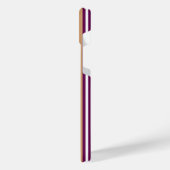 梅と白ストライプ五つ文様 iPhoneケース (左側面)