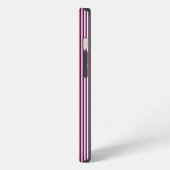 梅と白ストライプ五つ文様 iPhoneケース (左側面)