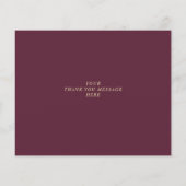 梅と紫のフローラ花嫁サンキューカード (裏面)