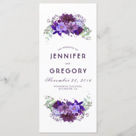梅と紫の紫のフローラ結婚式 プログラム