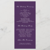 梅と紫の紫のフローラ結婚式 プログラム (裏面)