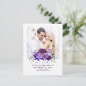 梅と紫の紫のフローラ 案内ポストカード (スタンド正面)