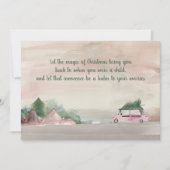 梅と緑のクリスマスが木を持ち帰る カード (正面)