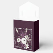 梅と銀の幾何学的フローラ結婚ズ フェイバーボックス (オープン)