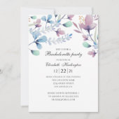 梅と青。フローラバチェロレッテ 招待状 (正面)